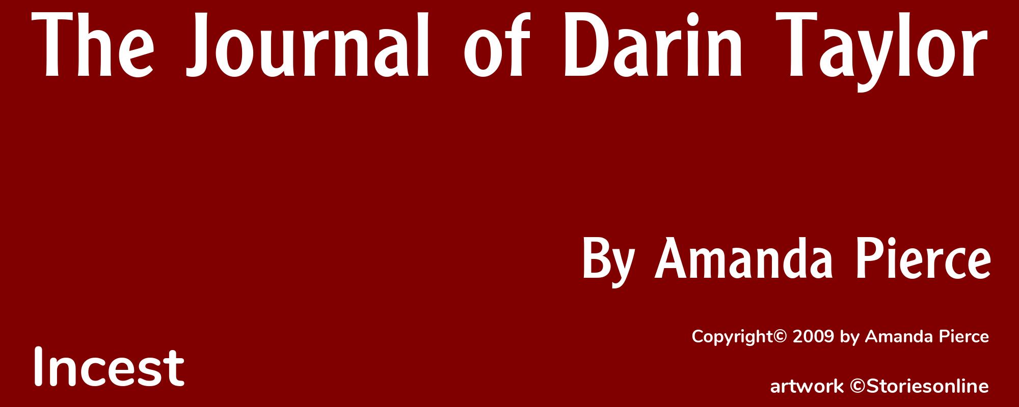 The Journal of Darin Taylor - Cover