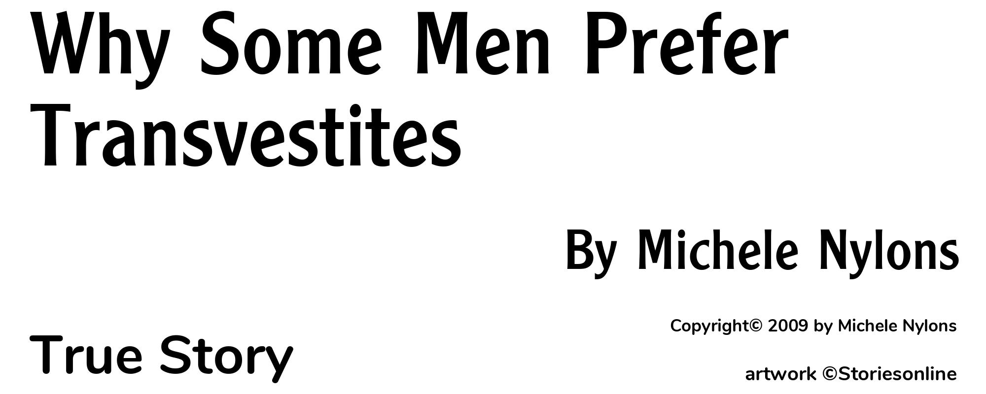 Why Some Men Prefer Transvestites - Cover