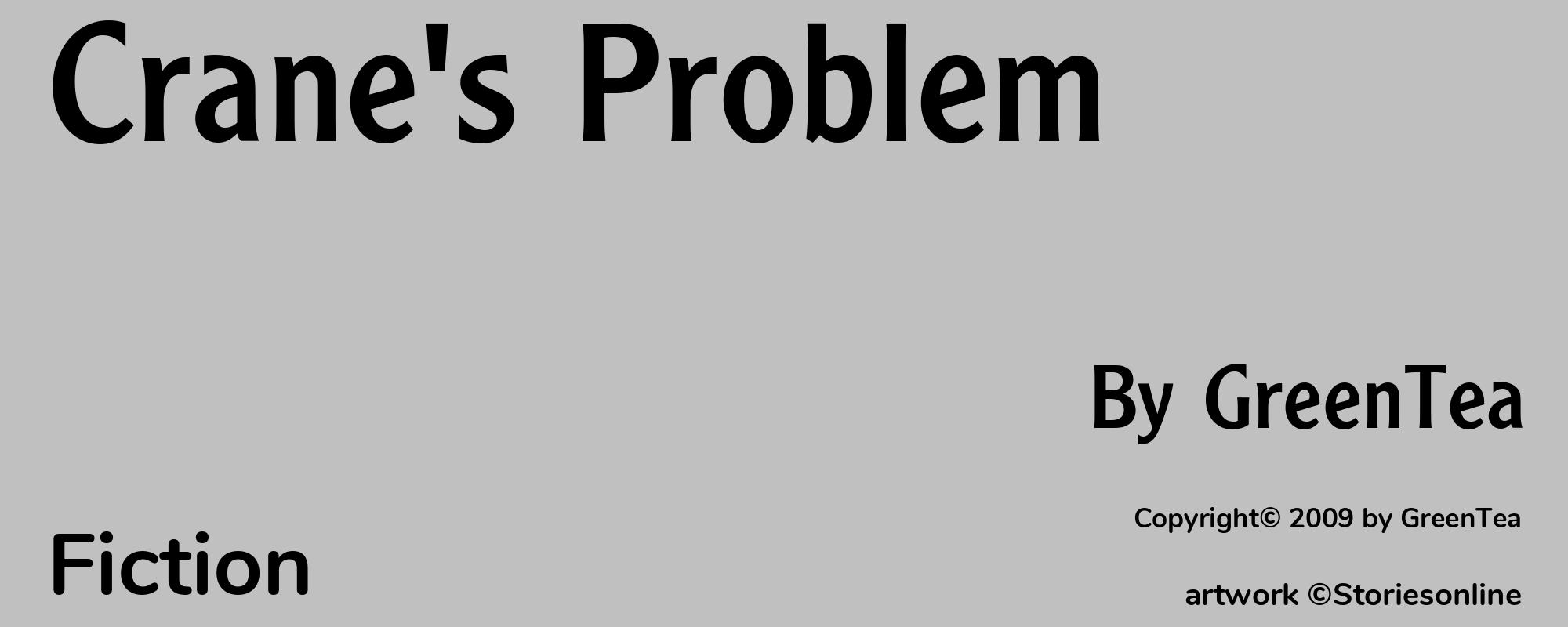 Crane's Problem - Cover