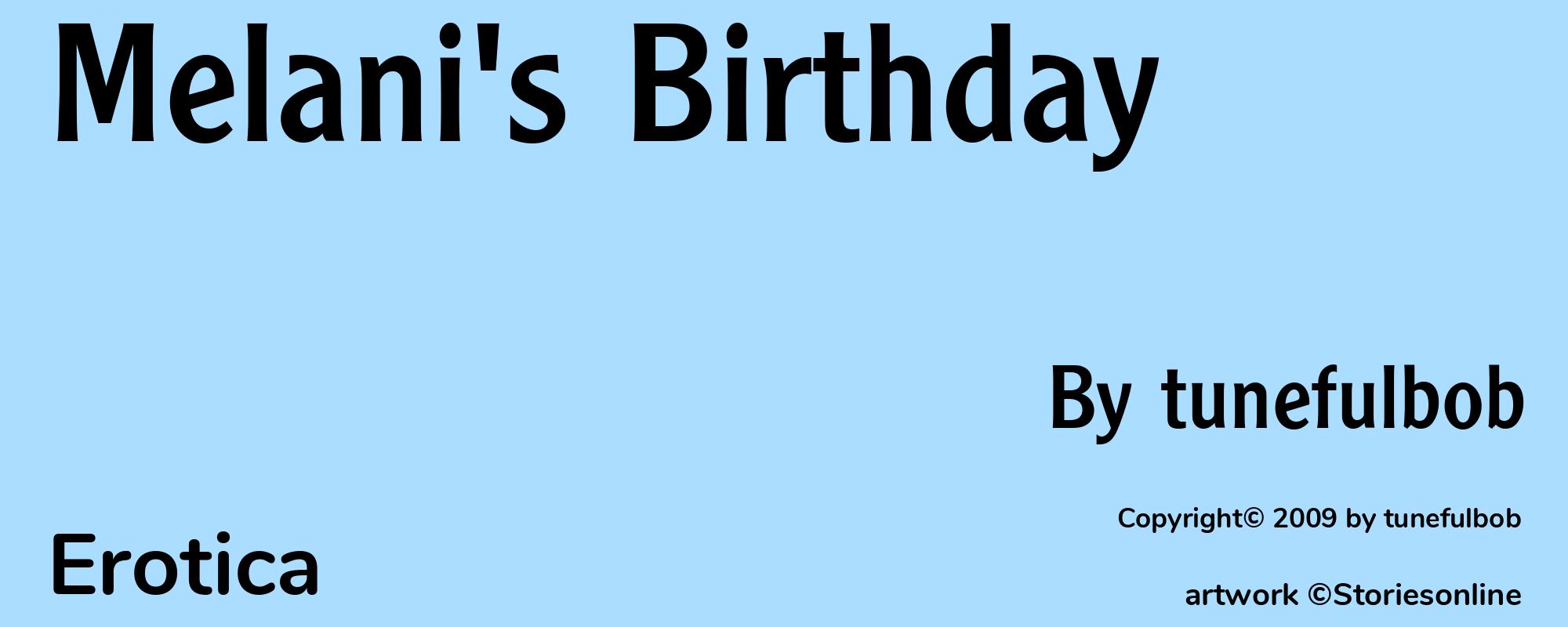 Melani's Birthday - Cover
