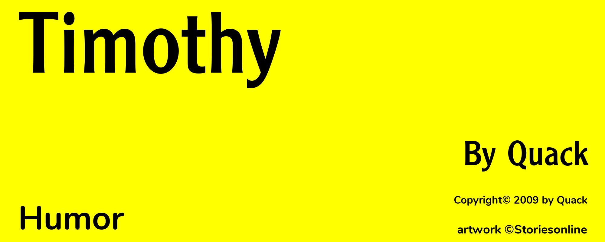 Timothy - Cover