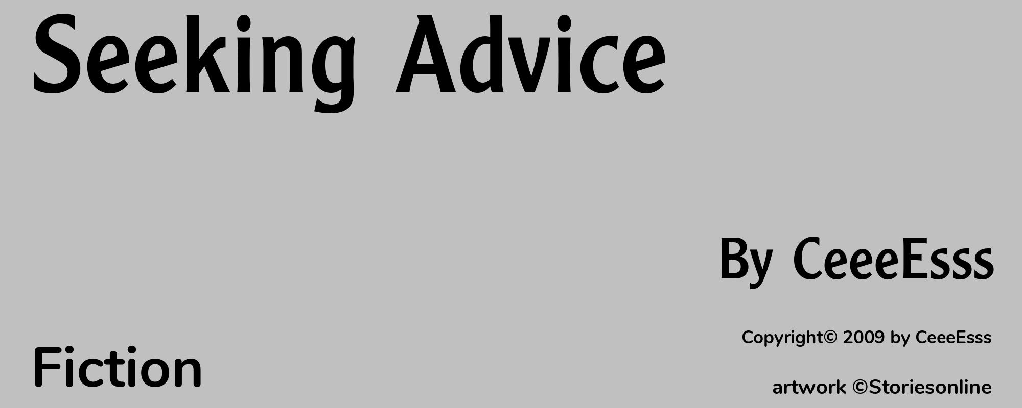 Seeking Advice - Cover