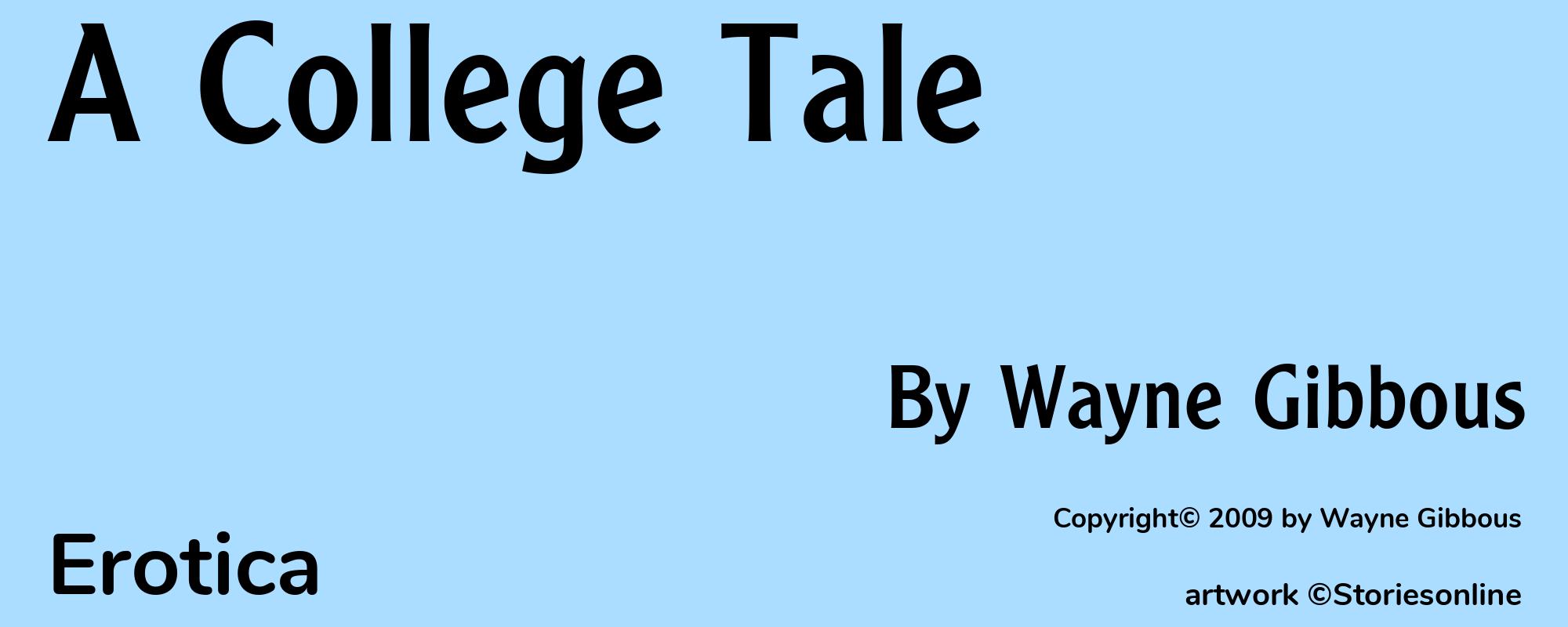A College Tale - Cover