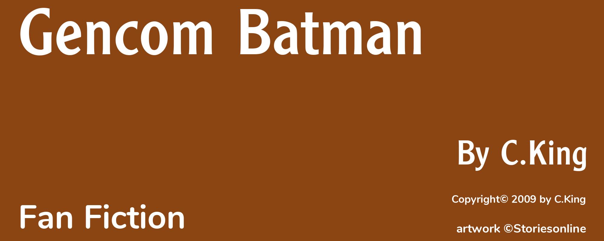 Gencom Batman - Cover