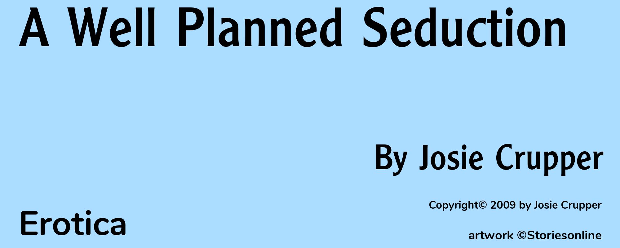 A Well Planned Seduction - Cover