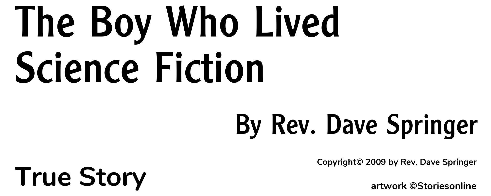 The Boy Who Lived Science Fiction - Cover