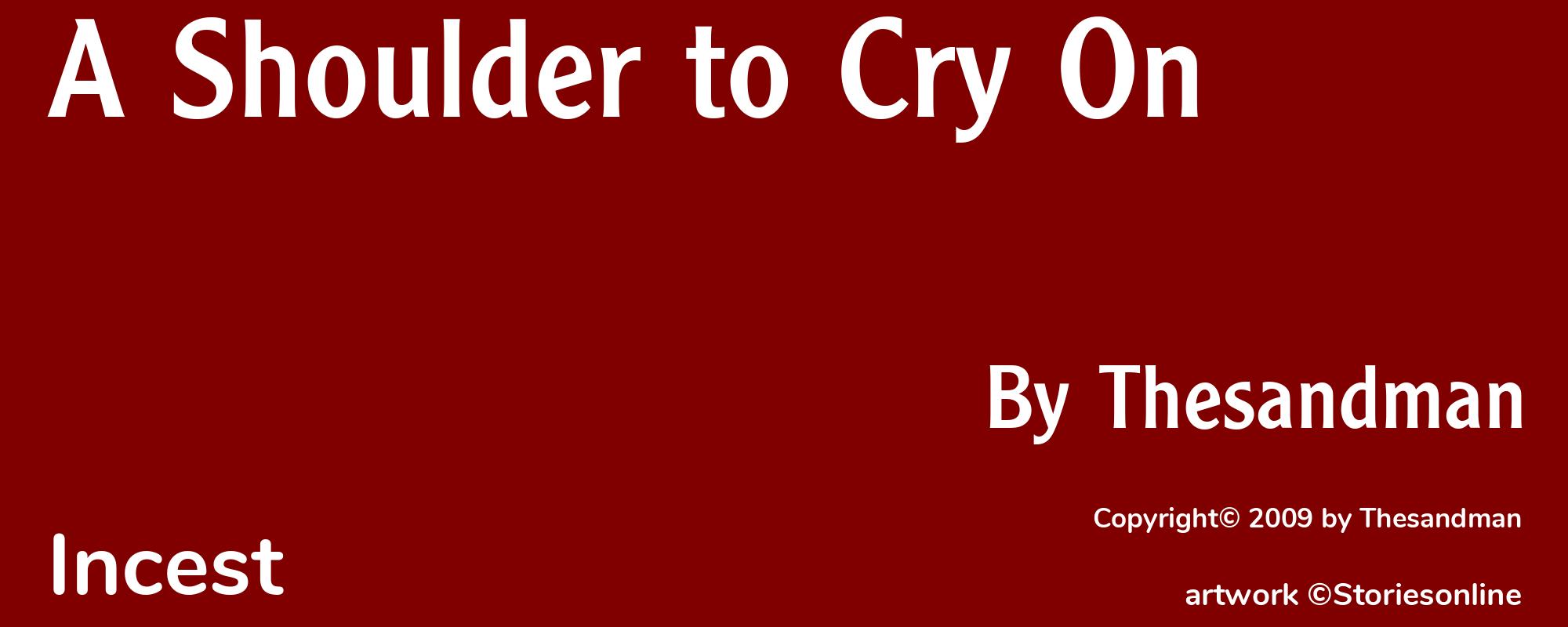 A Shoulder to Cry On - Cover