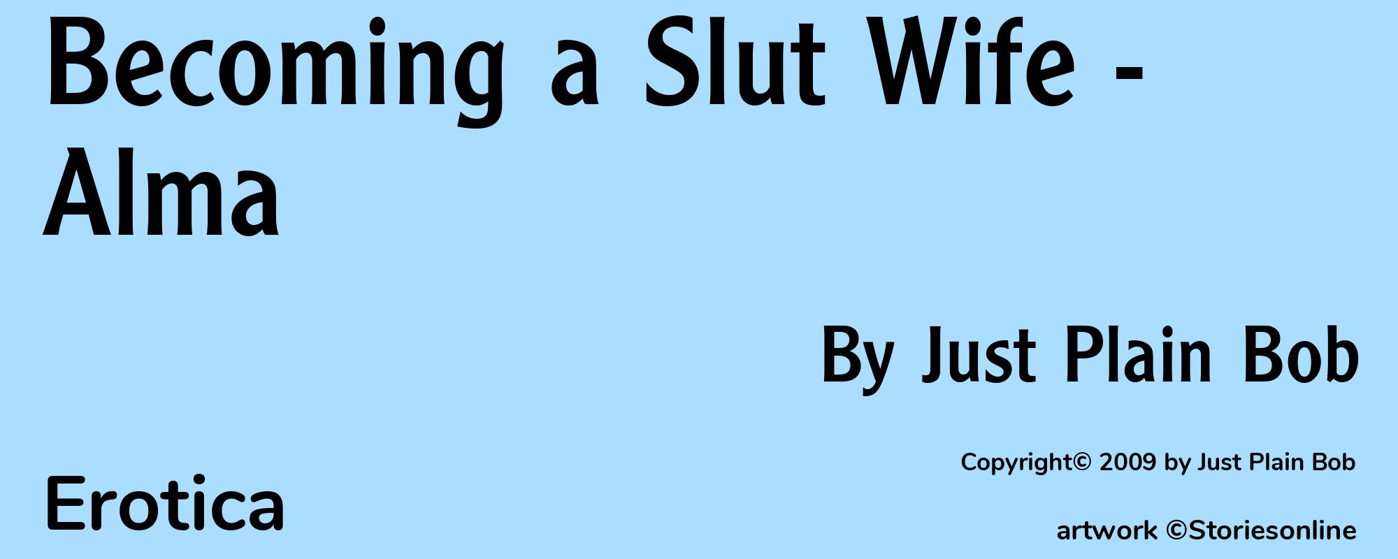 Becoming a Slut Wife - Alma - Cover