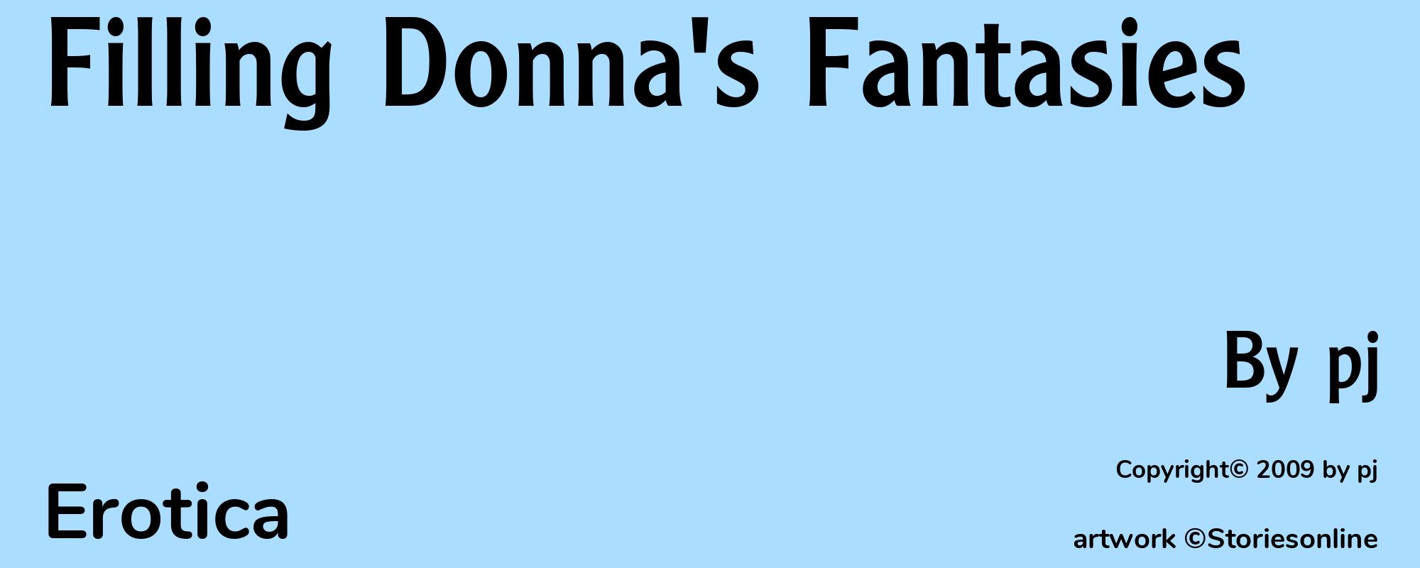 Filling Donna's Fantasies - Cover