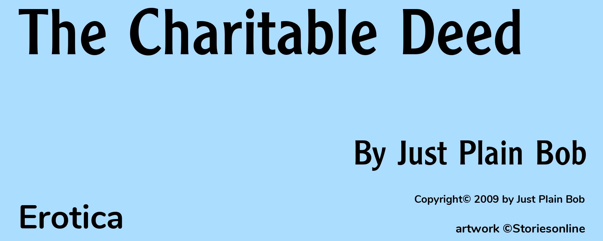 The Charitable Deed - Cover