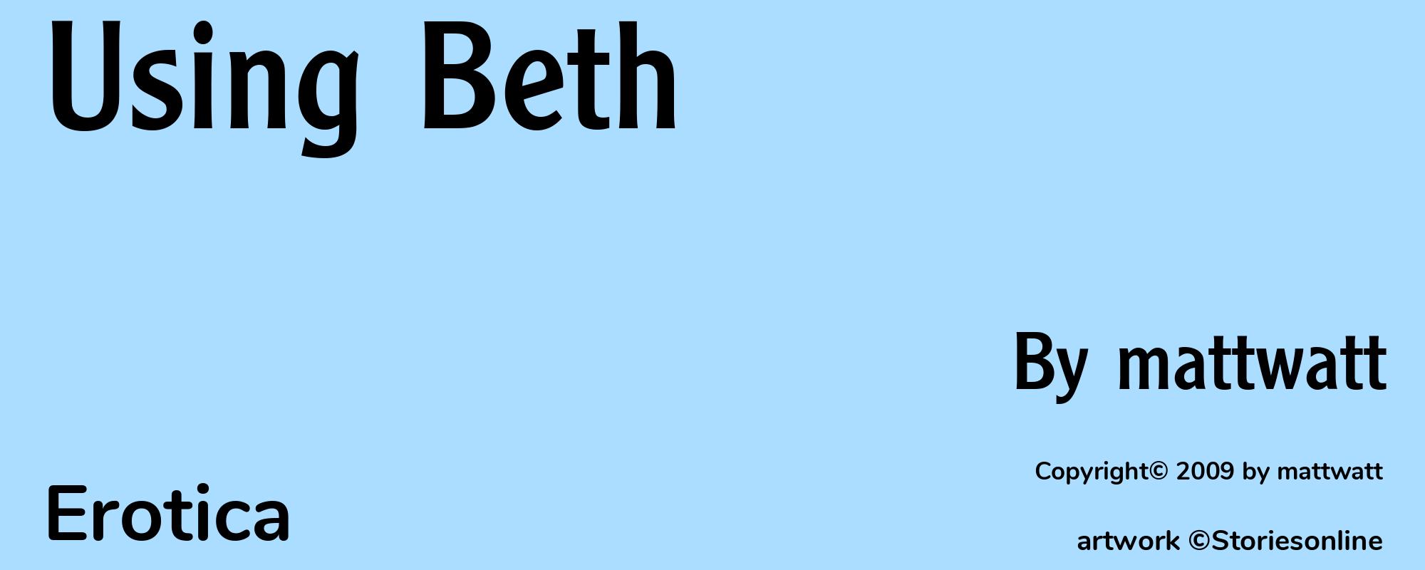 Using Beth - Cover