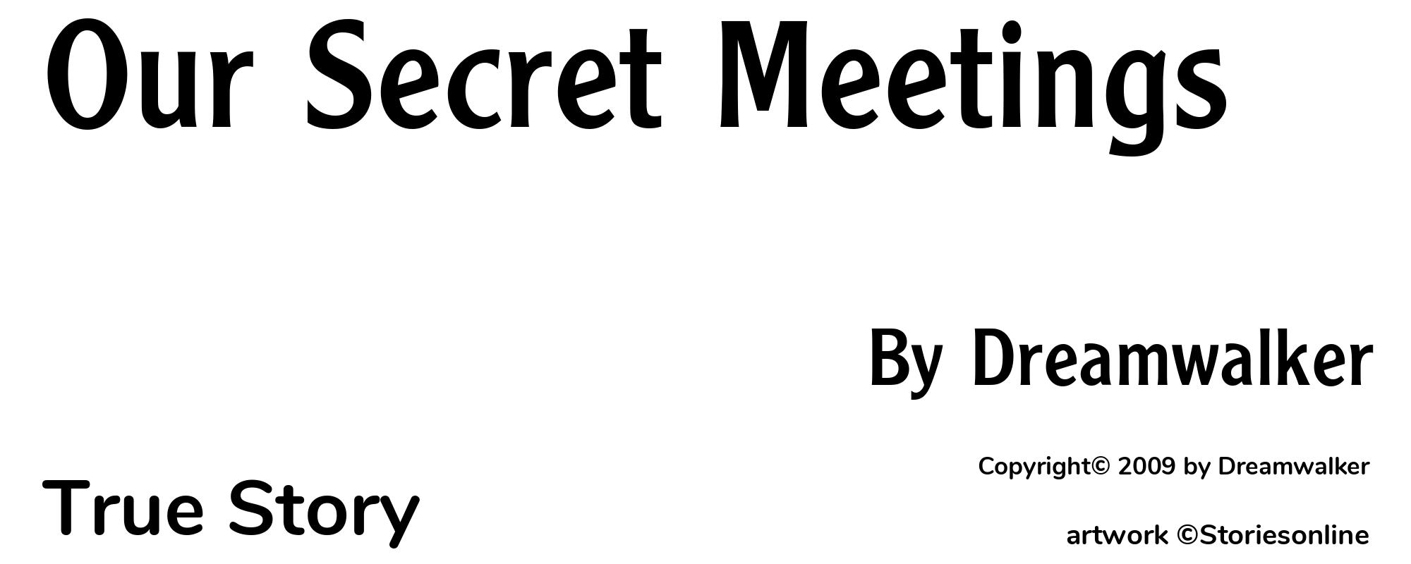 Our Secret Meetings - Cover