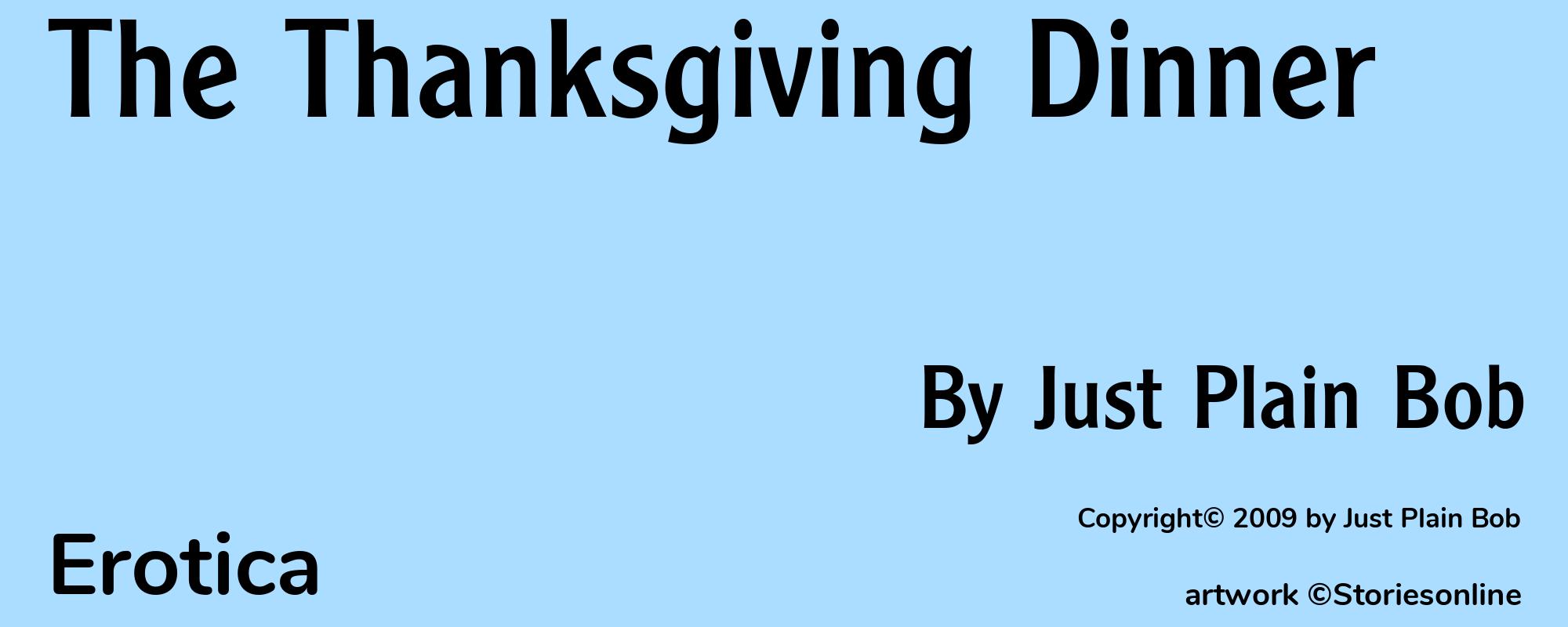 The Thanksgiving Dinner - Cover