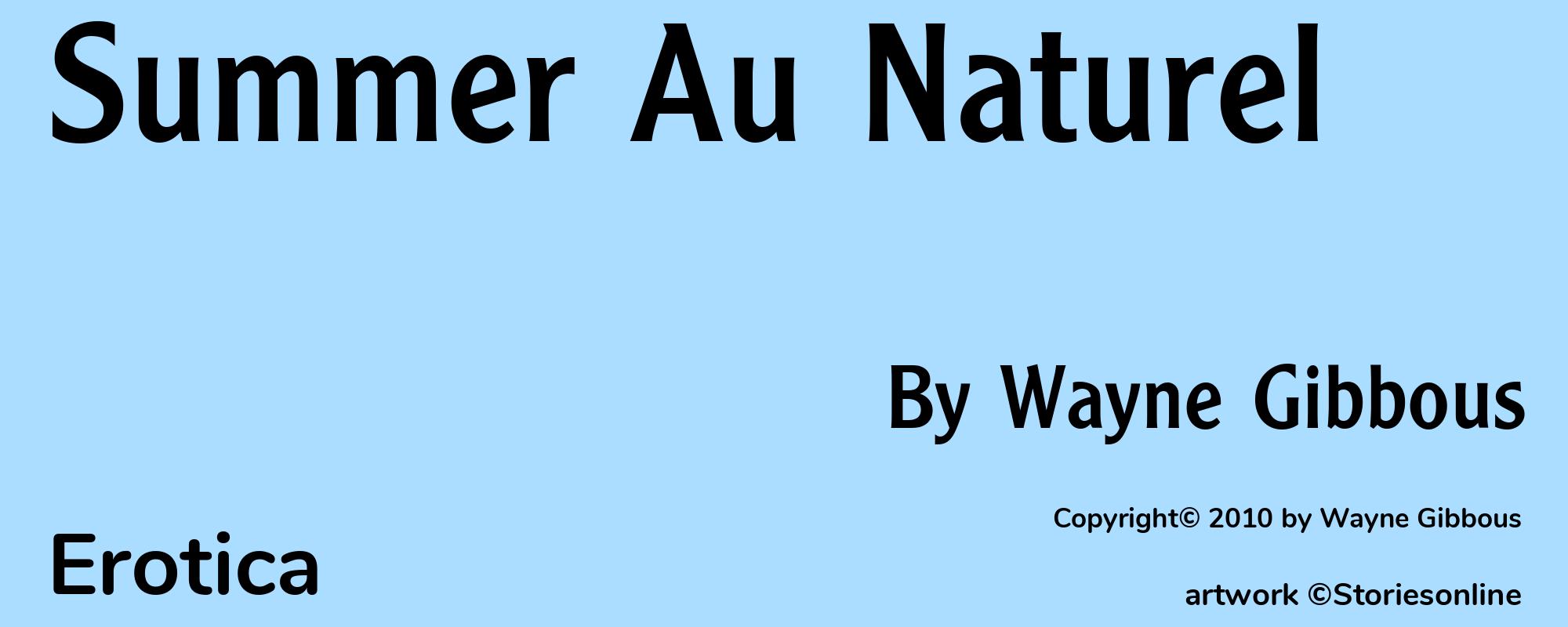 Summer Au Naturel - Cover