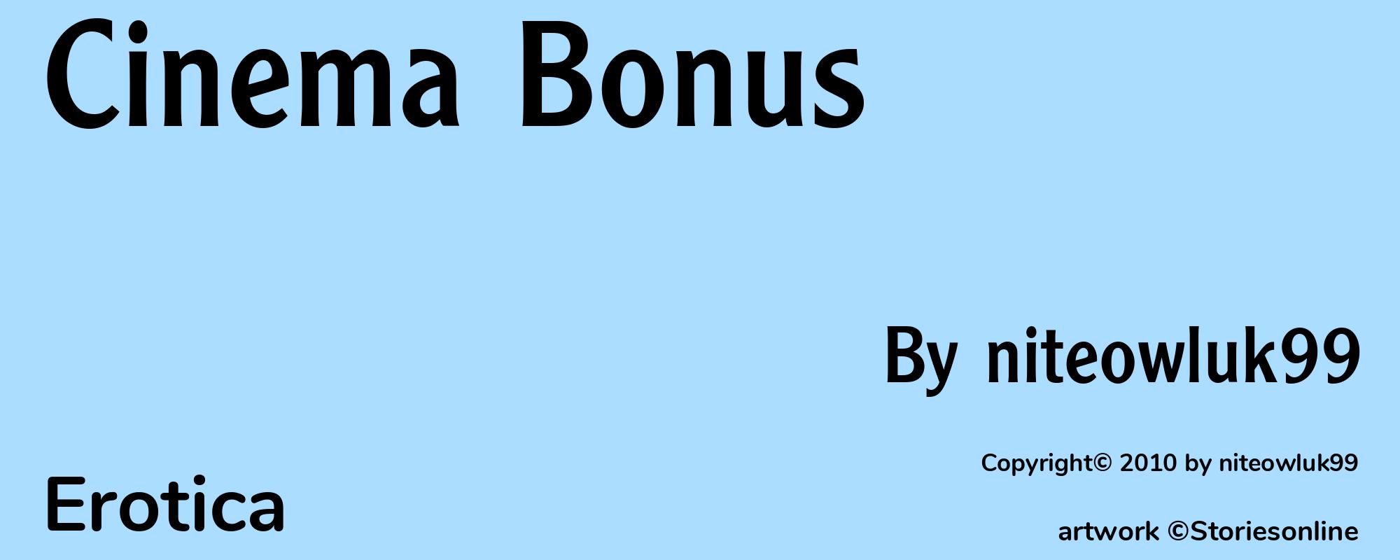 Cinema Bonus - Cover