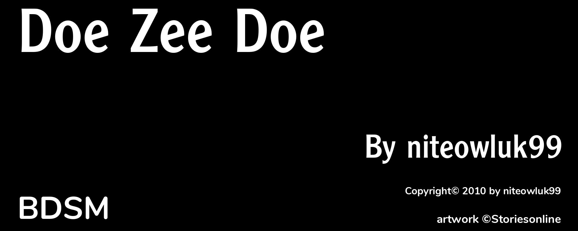 Doe Zee Doe - Cover