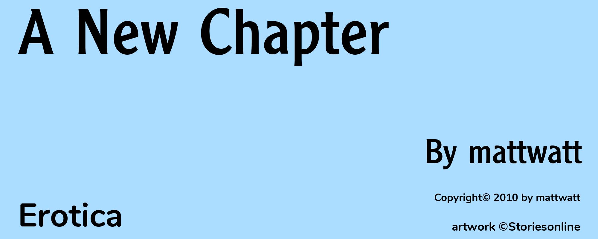 A New Chapter - Cover