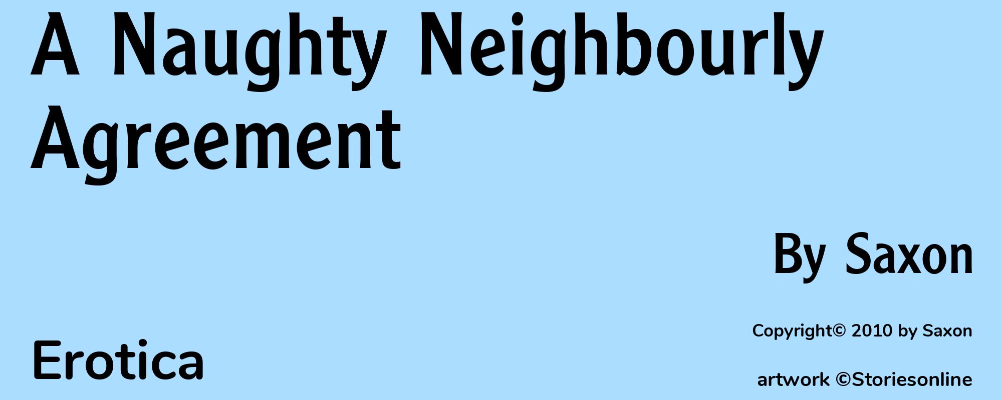 A Naughty Neighbourly Agreement - Cover