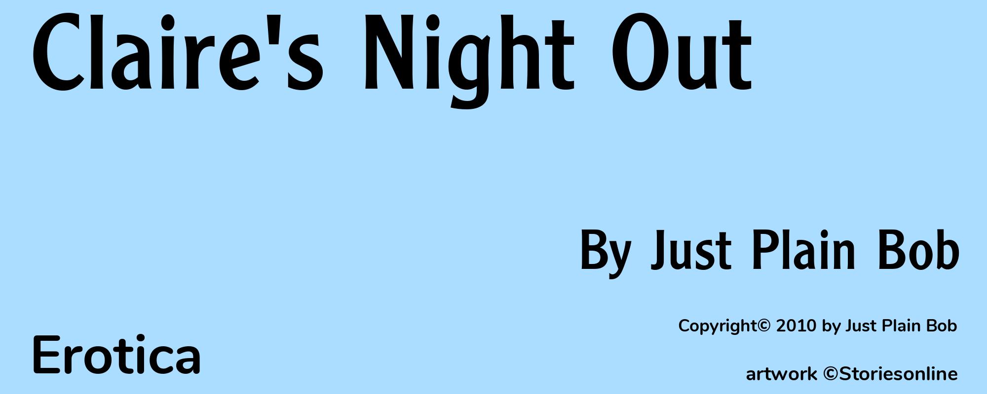 Claire's Night Out - Cover