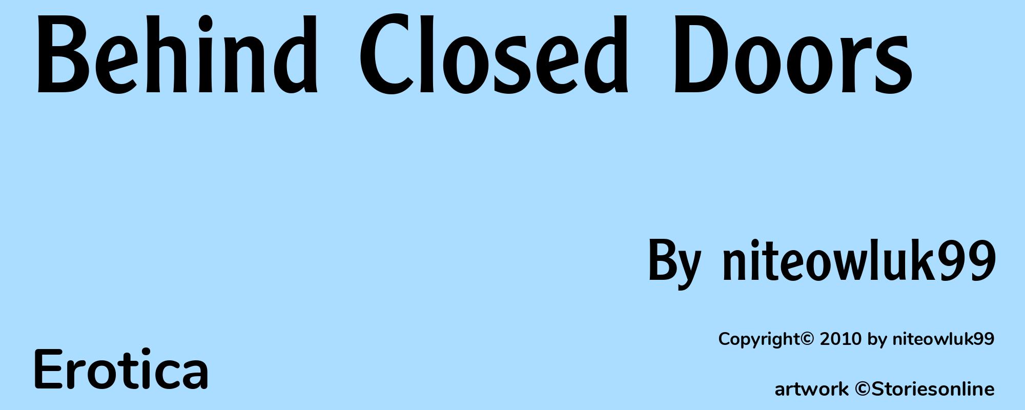 Behind Closed Doors - Cover