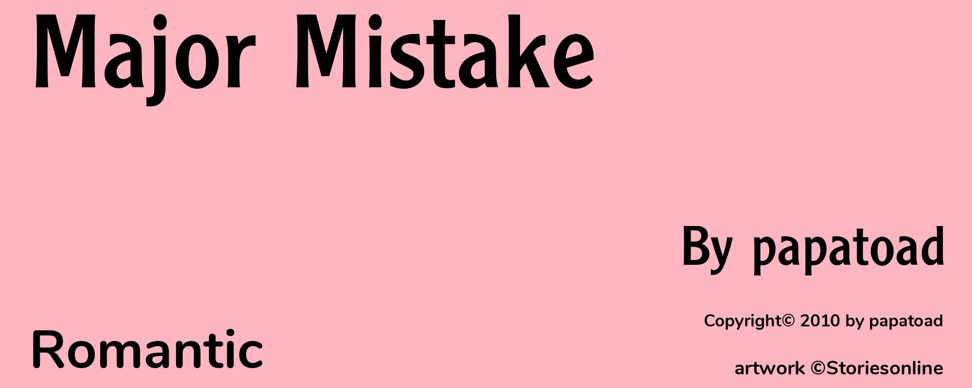 Major Mistake - Cover