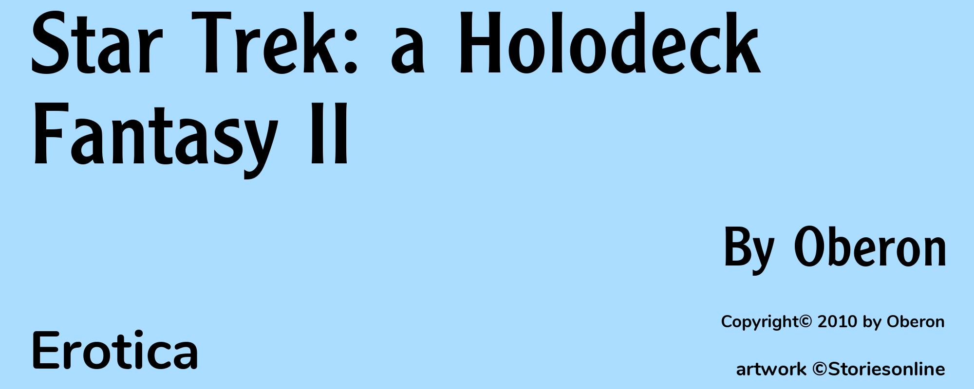 Star Trek: a Holodeck Fantasy II - Cover