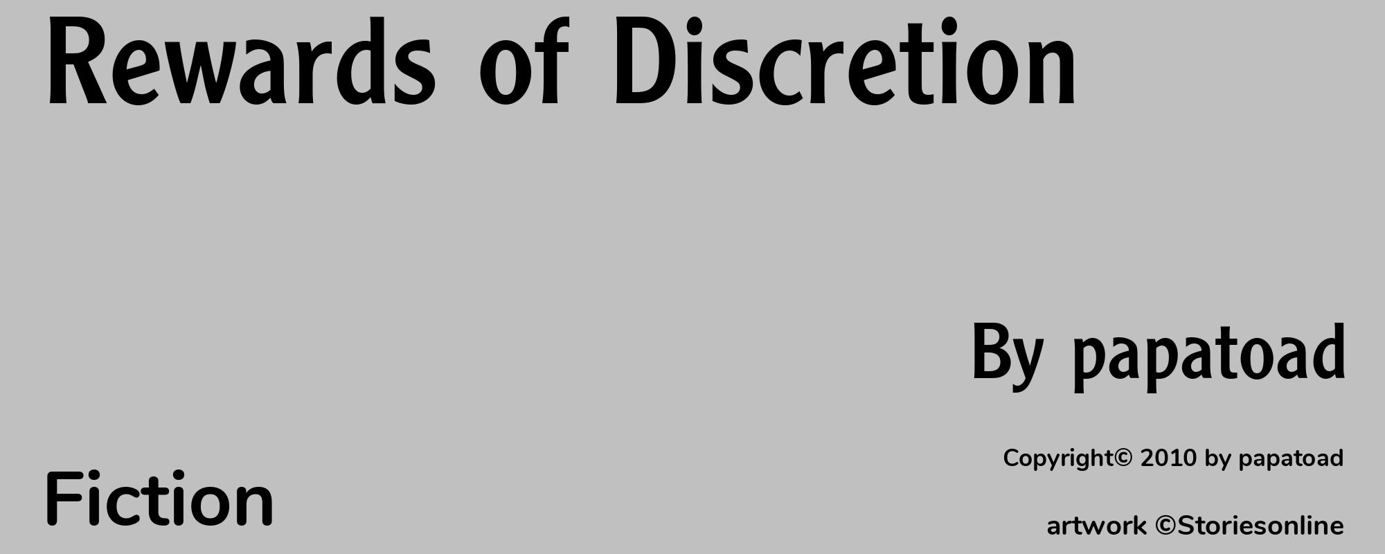 Rewards of Discretion - Cover