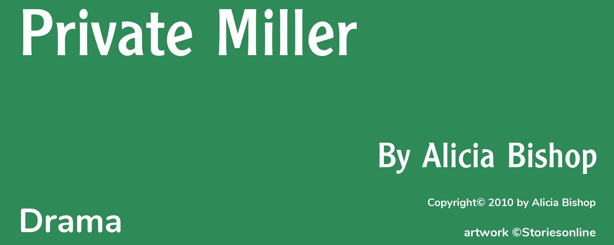 Private Miller - Cover