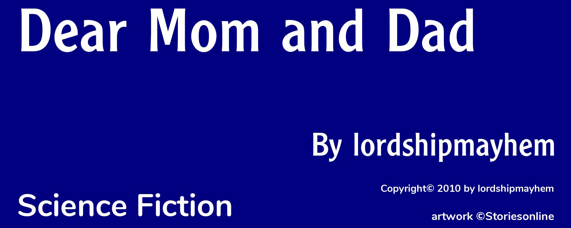 Dear Mom and Dad - Cover
