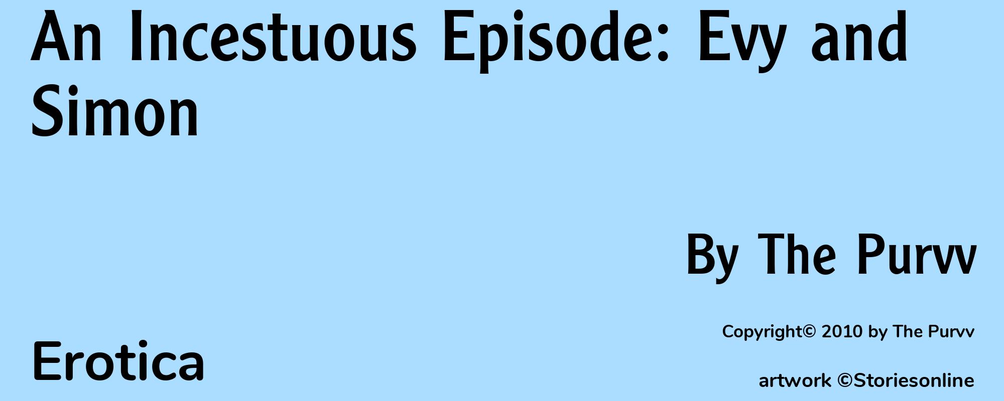 An Incestuous Episode: Evy and Simon - Cover