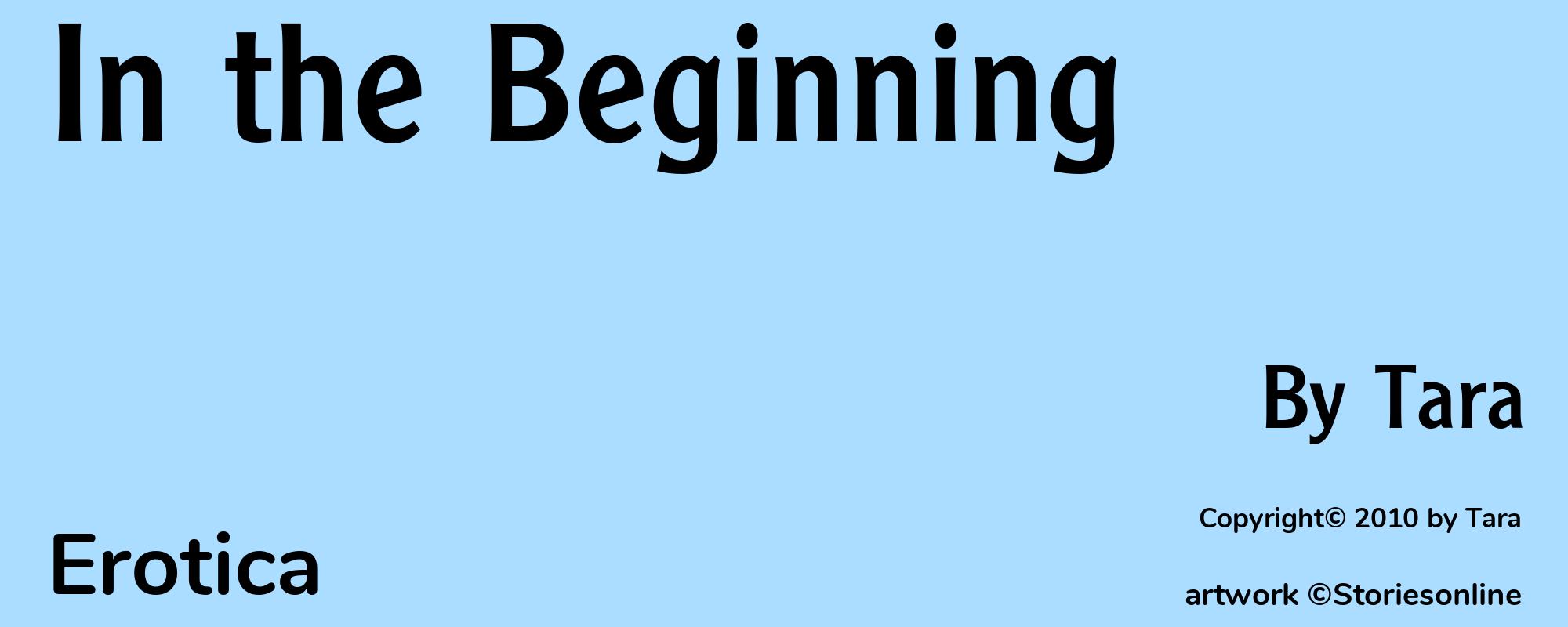 In the Beginning - Cover