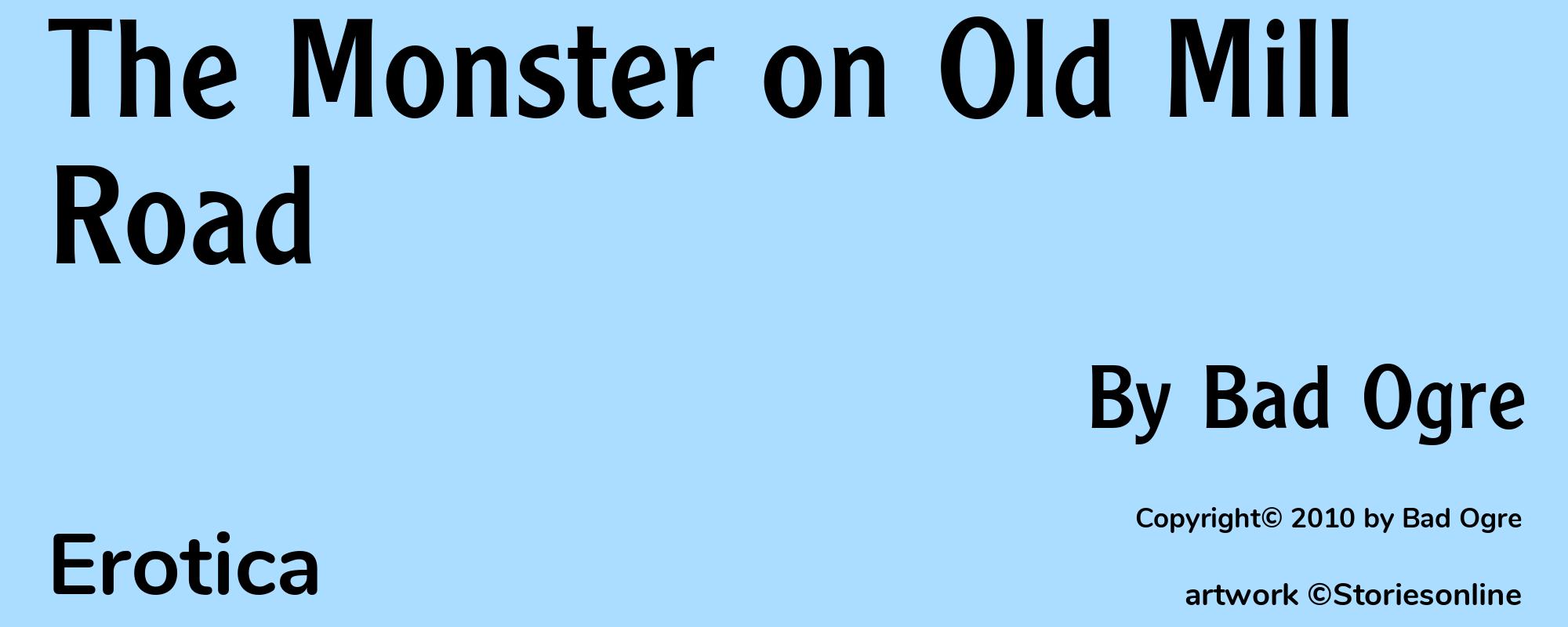 The Monster on Old Mill Road - Cover