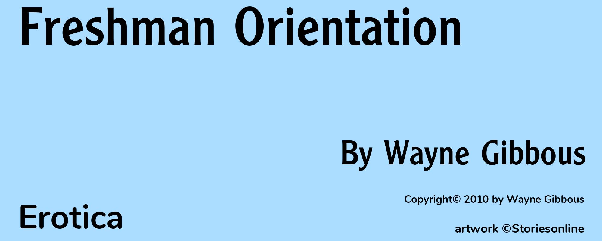 Freshman Orientation - Cover