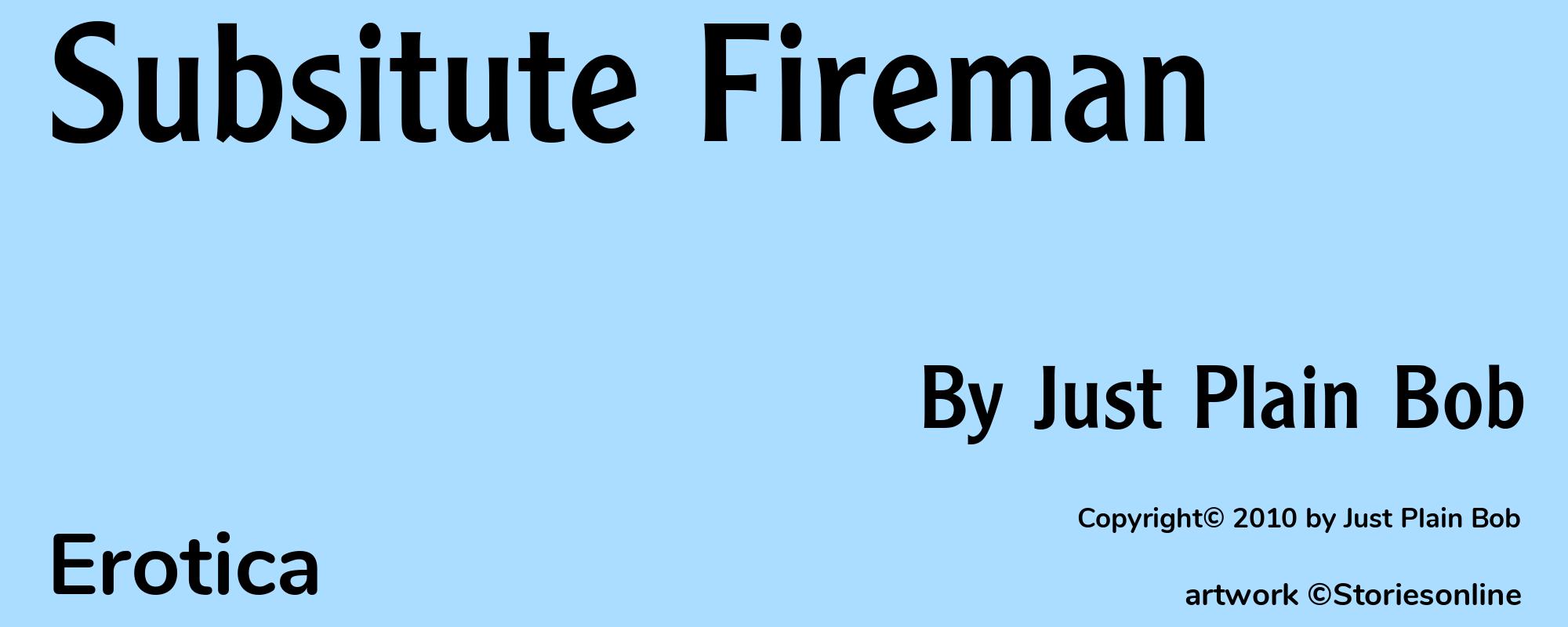 Subsitute Fireman - Cover