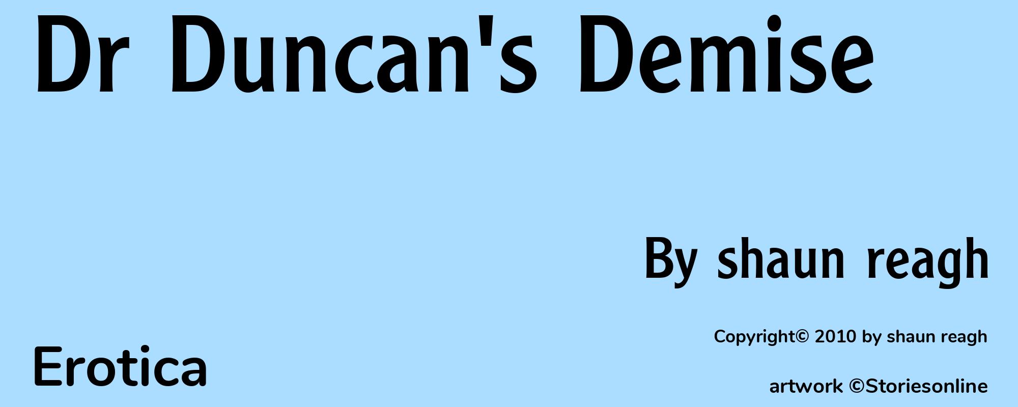 Dr Duncan's Demise - Cover