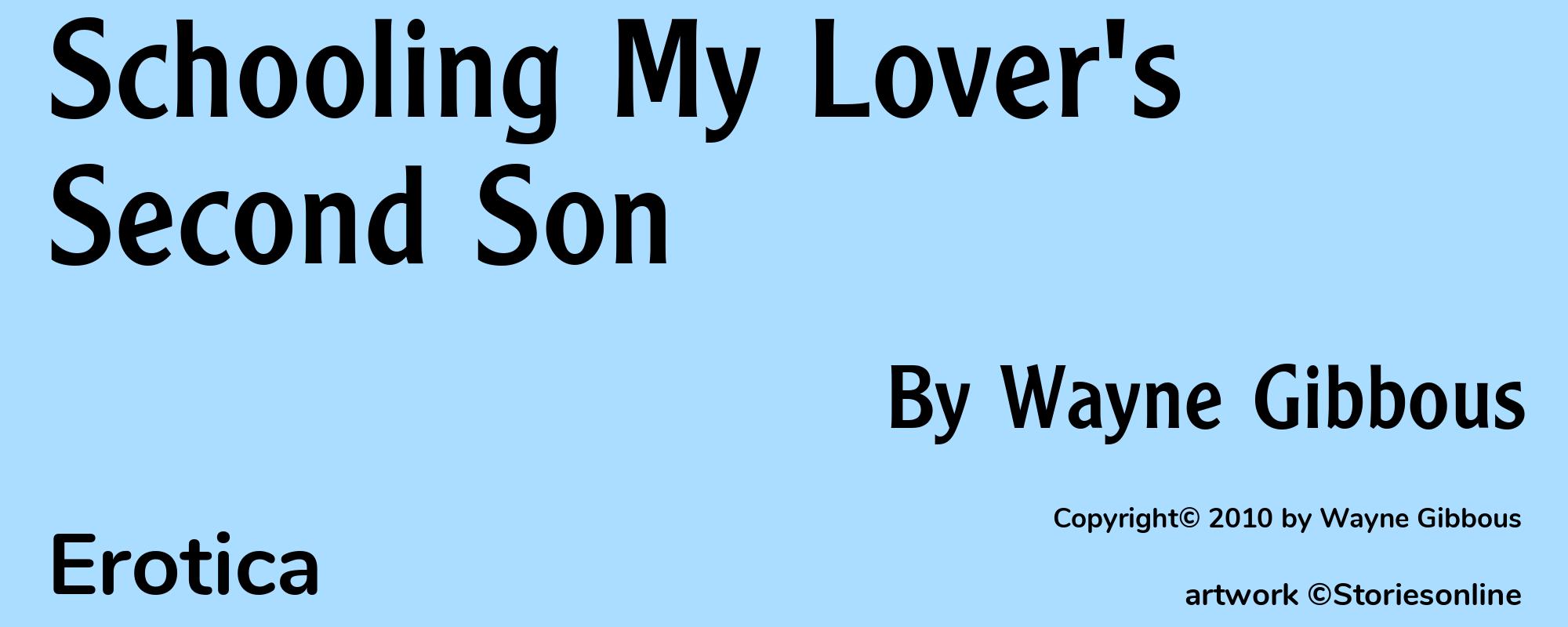 Schooling My Lover's Second Son - Cover