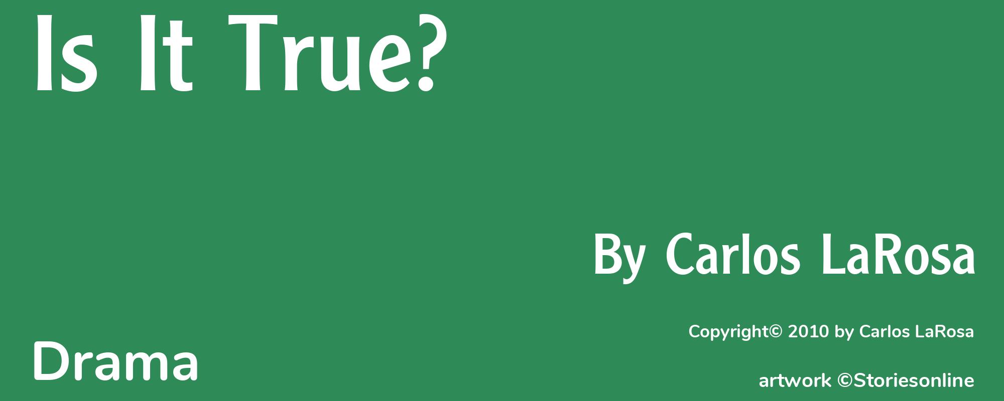 Is It True? - Cover