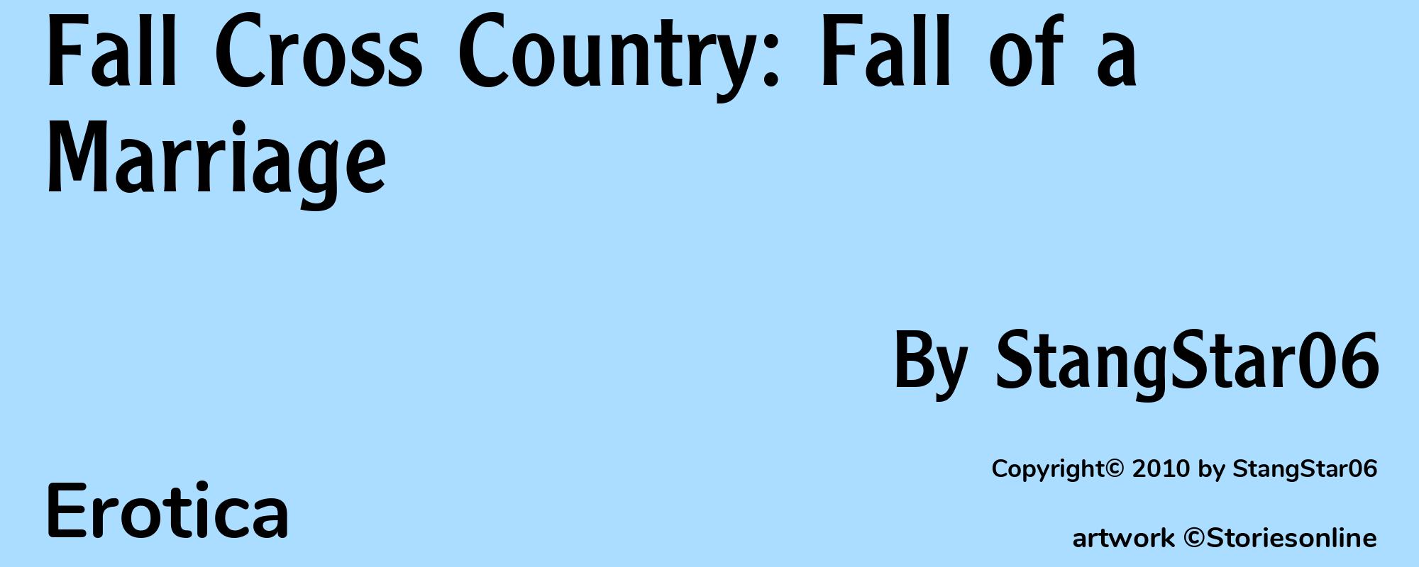Fall Cross Country: Fall of a Marriage - Cover