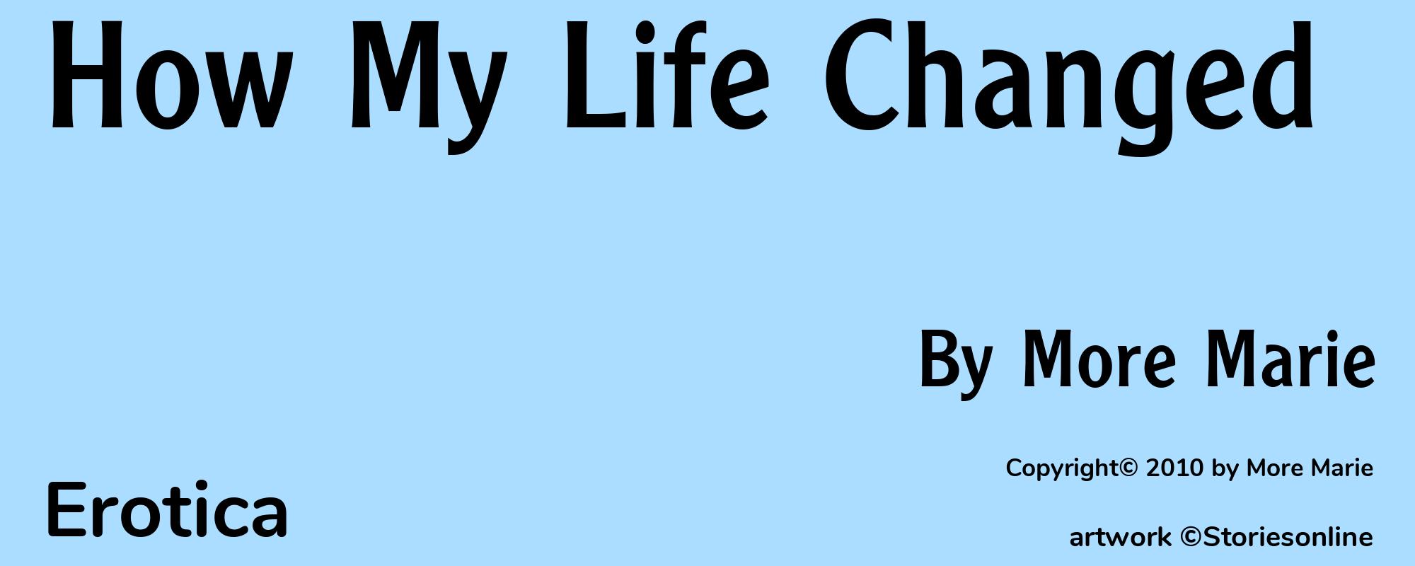 How My Life Changed - Cover