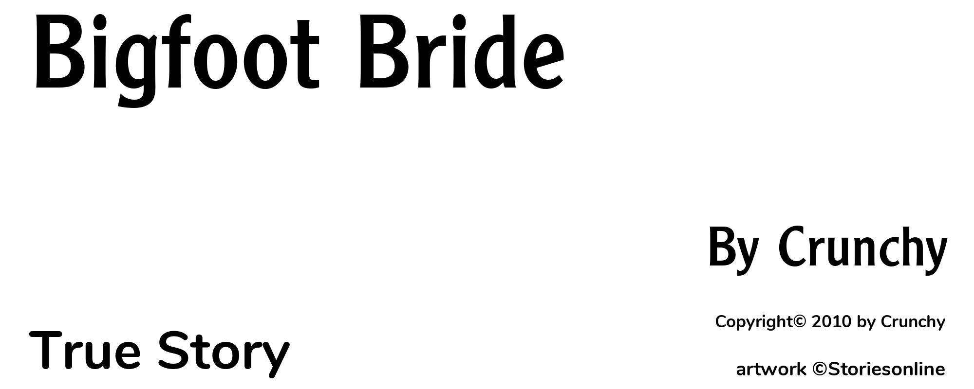 Bigfoot Bride - Cover