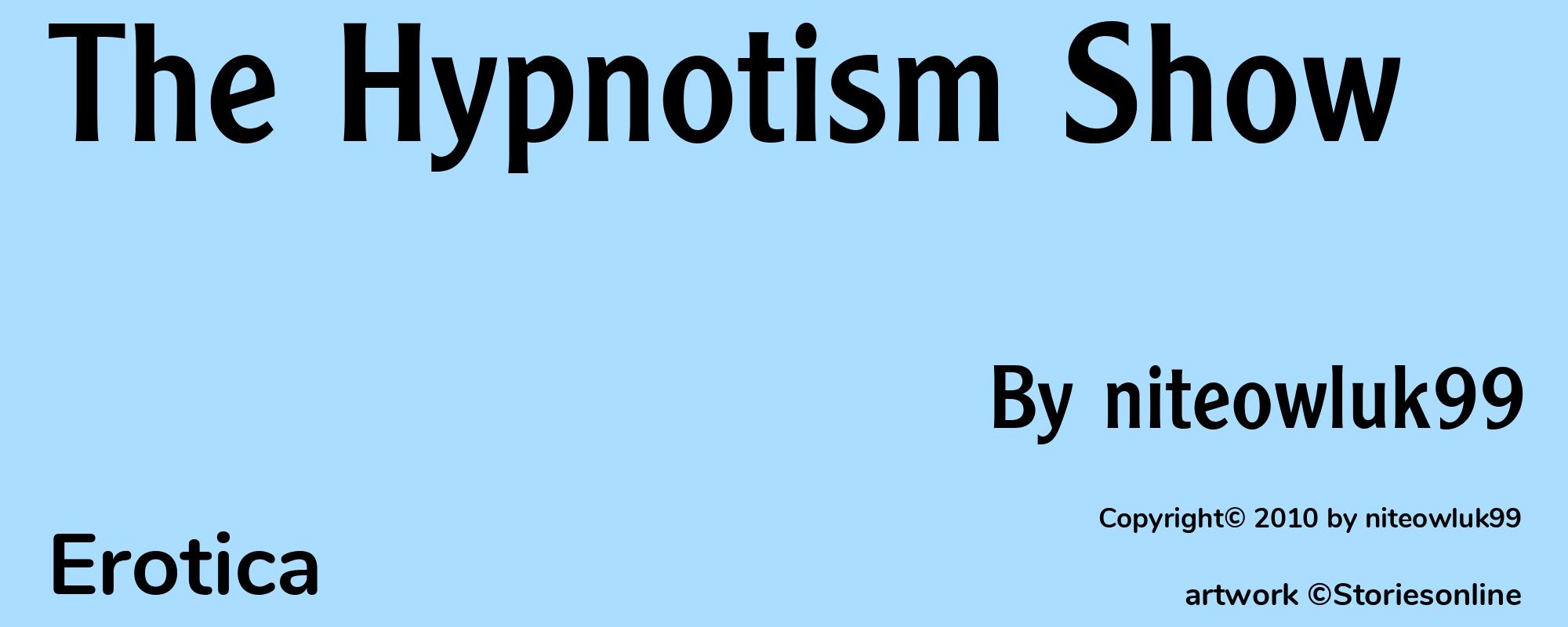 The Hypnotism Show - Cover
