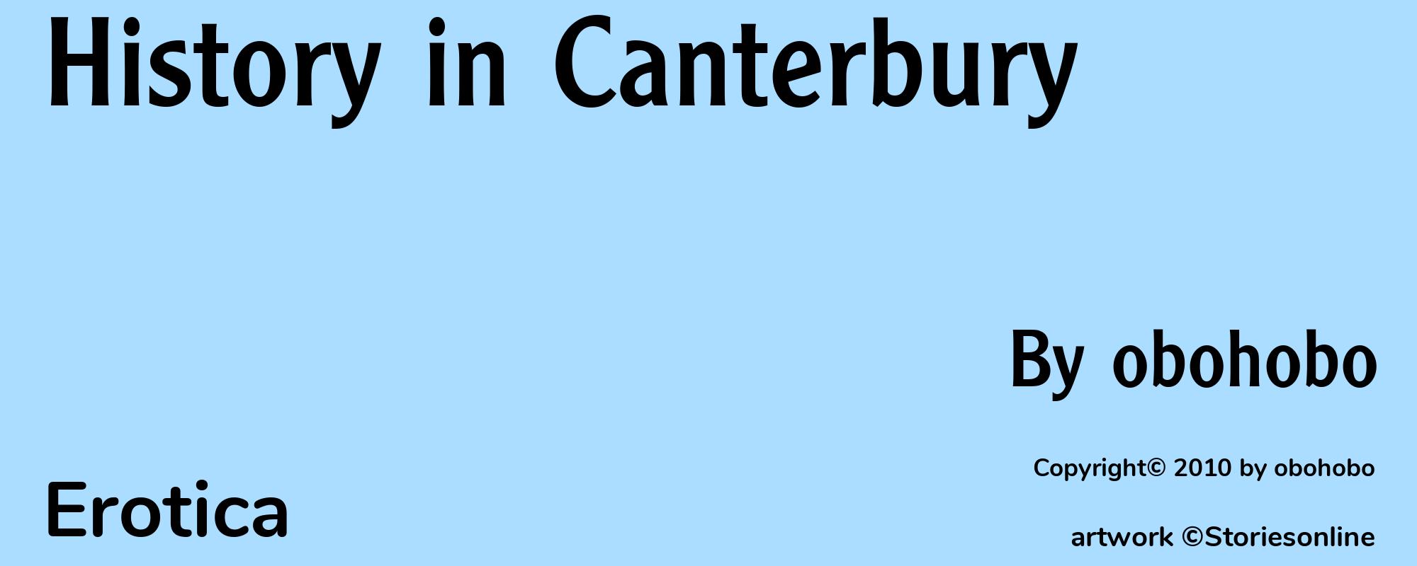 History in Canterbury - Cover
