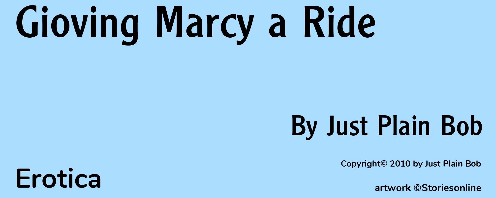 Gioving Marcy a Ride - Cover
