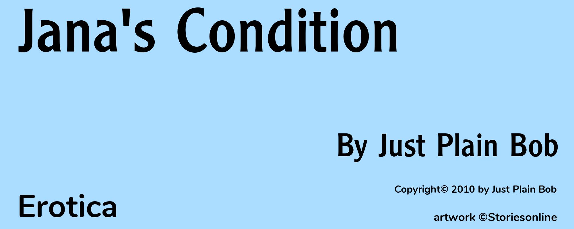 Jana's Condition - Cover