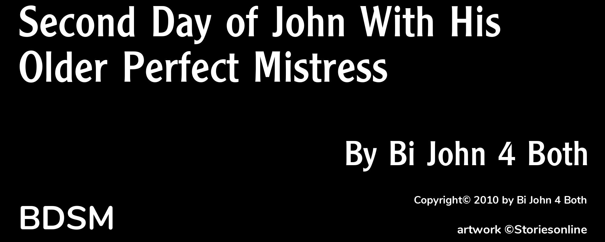 Second Day of John With His Older Perfect Mistress - Cover