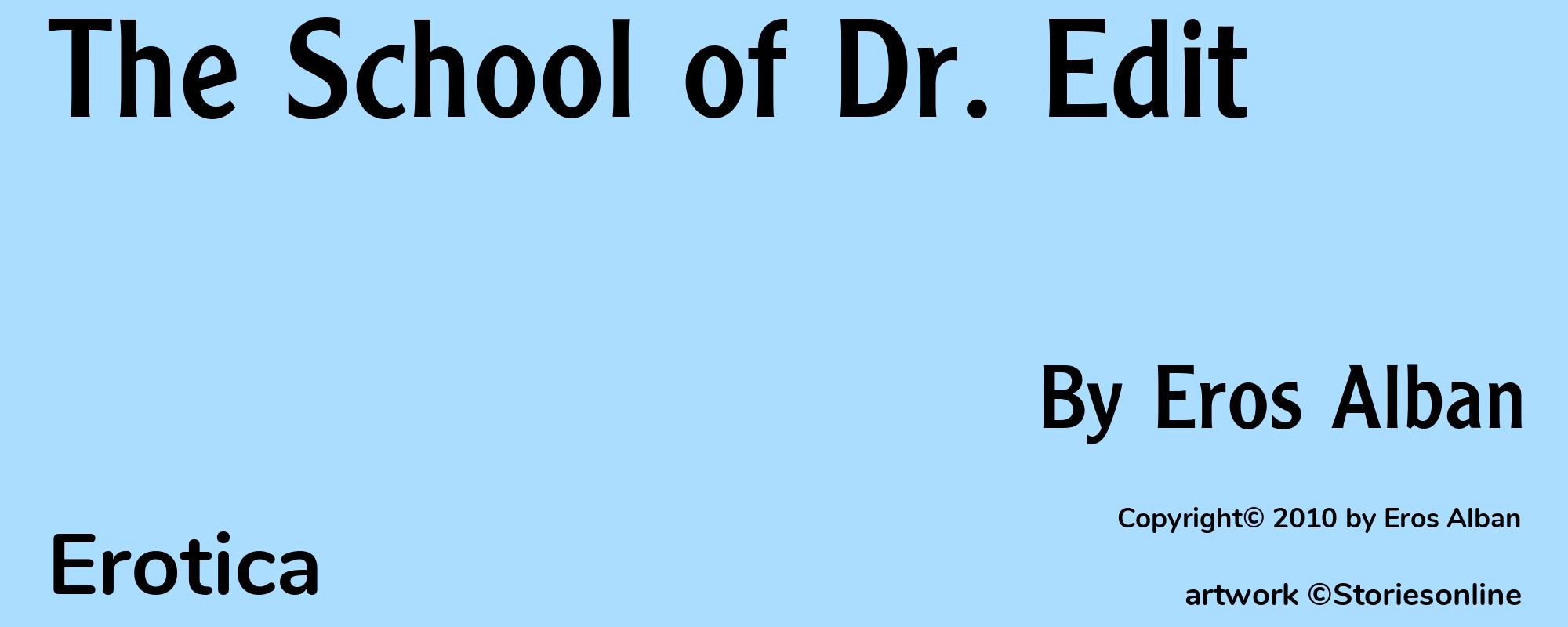 The School of Dr. Edit - Cover