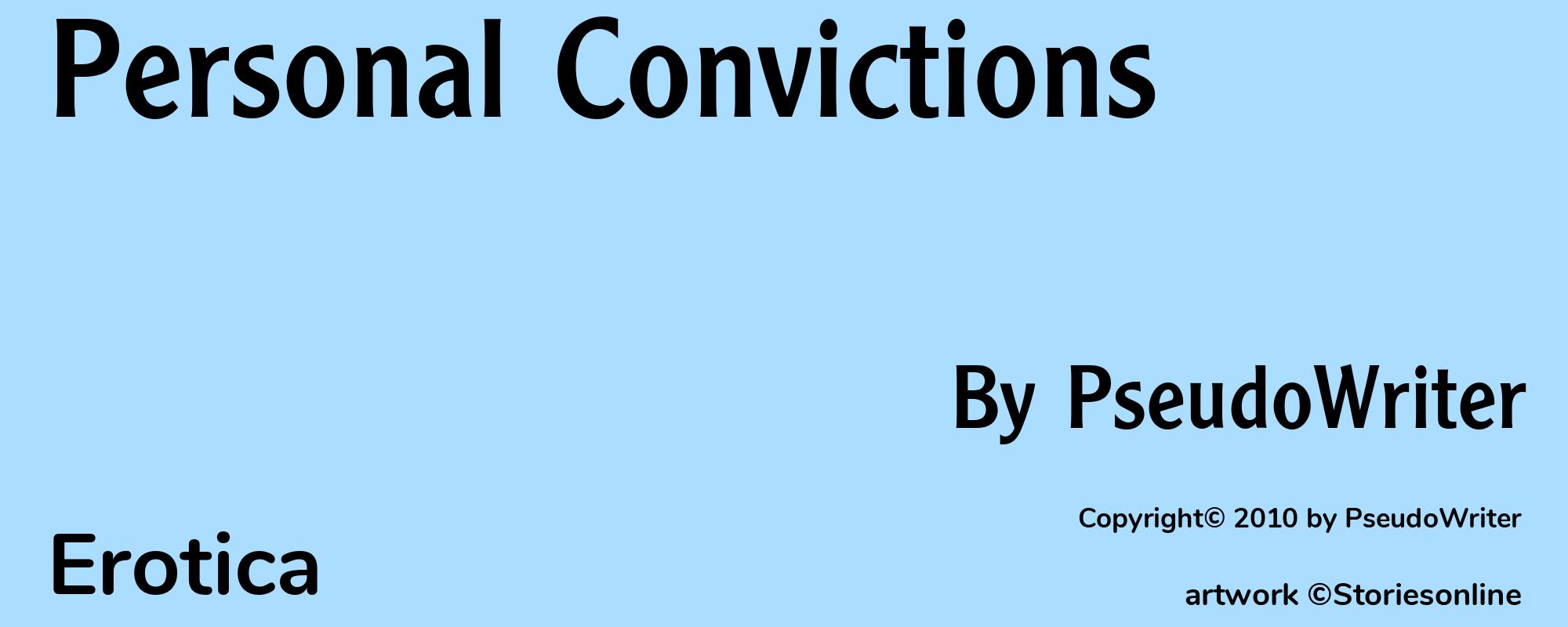 Personal Convictions - Cover
