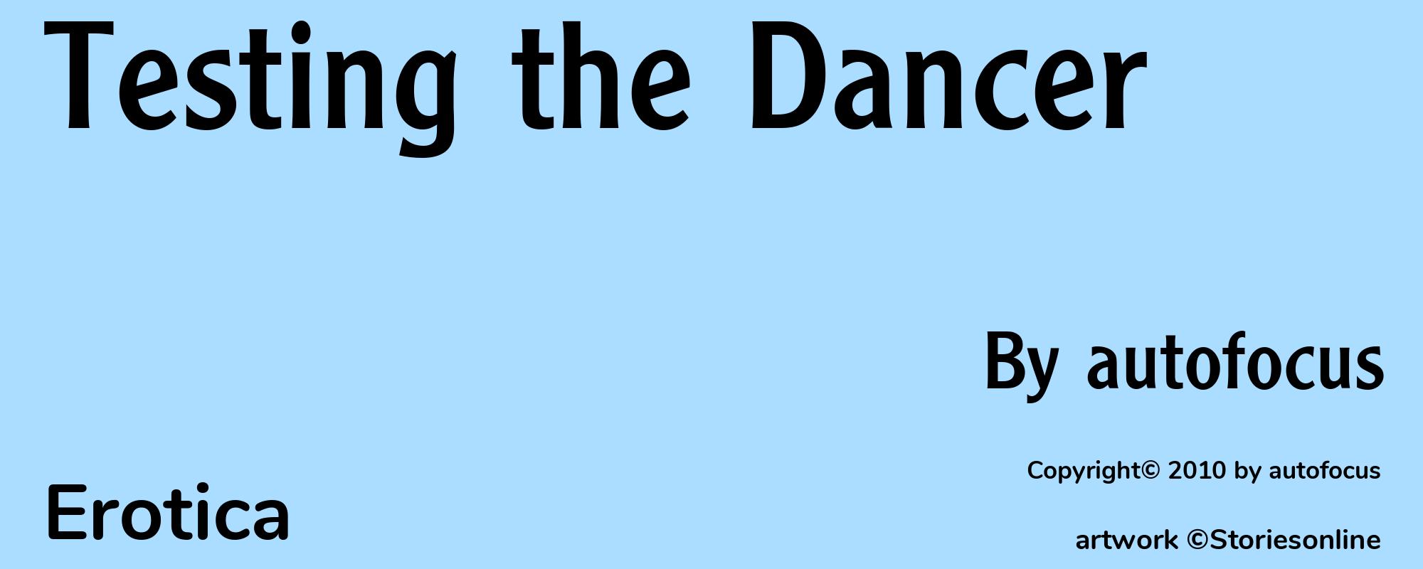 Testing the Dancer - Cover