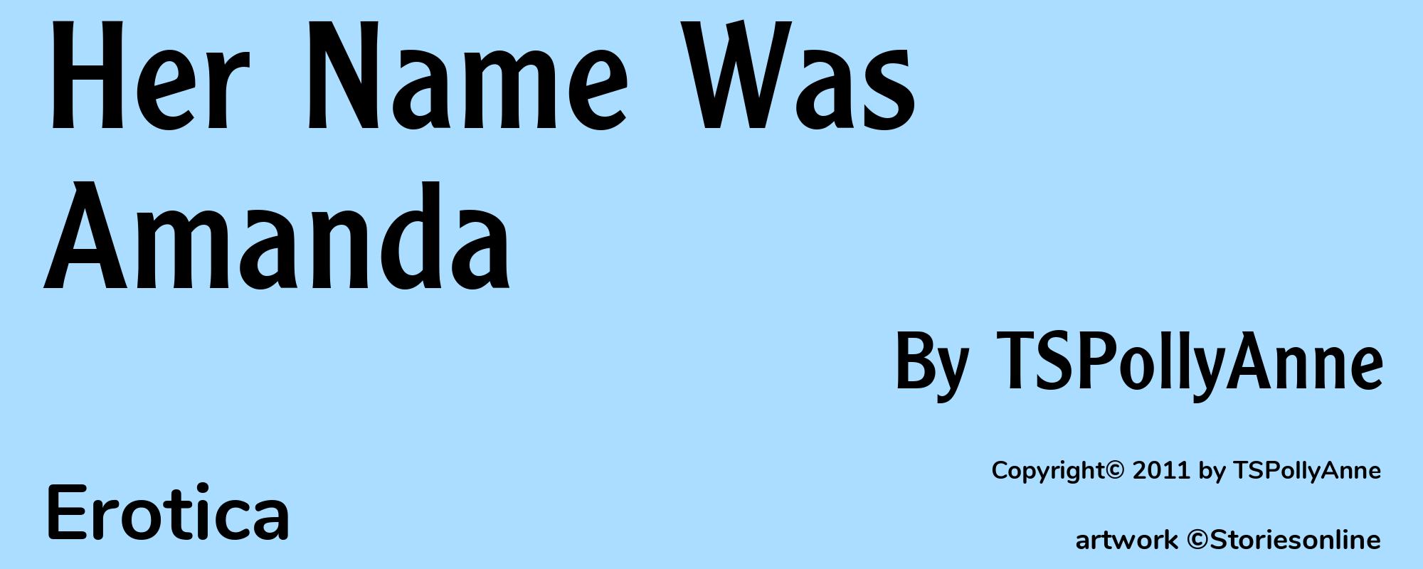 Her Name Was Amanda - Cover