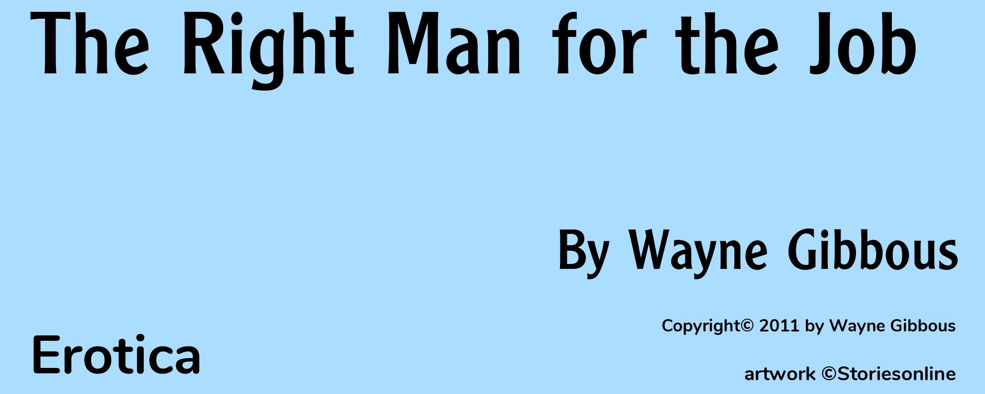 The Right Man for the Job - Cover